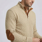 Crown - Jersey de cuello alto clásico para hombre