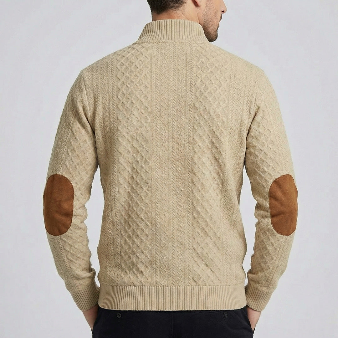 Crown - Jersey de cuello alto clásico para hombre