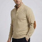 Crown - Jersey de cuello alto clásico para hombre