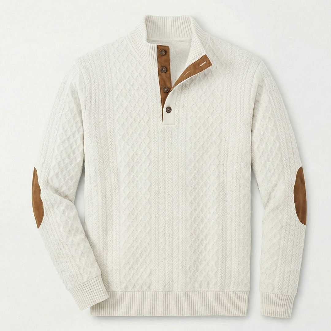Crown - Jersey de cuello alto clásico para hombre