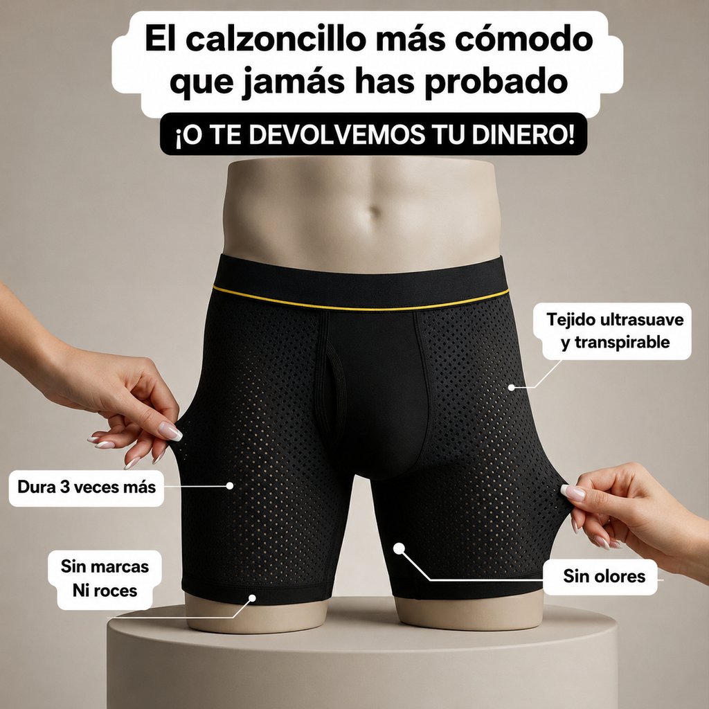 BÓXER DE FIBRA DE BAMBÚ · COMODIDAD TODO EL DÍA