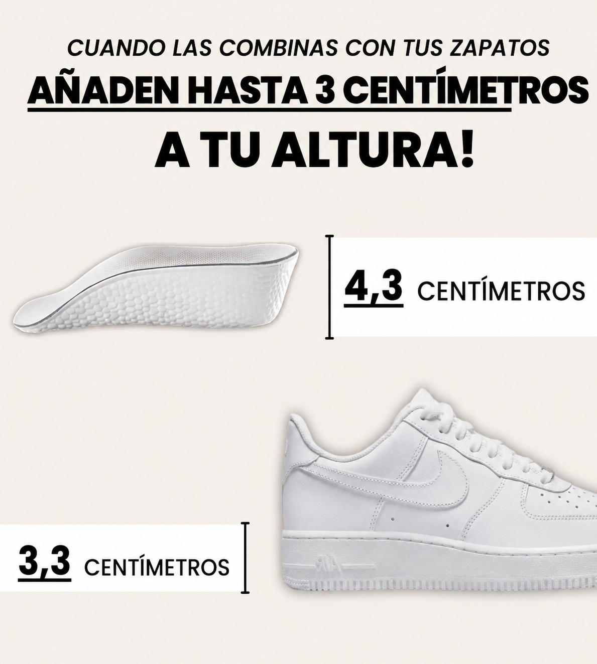 Plantillas Elevate — Altura Instantánea