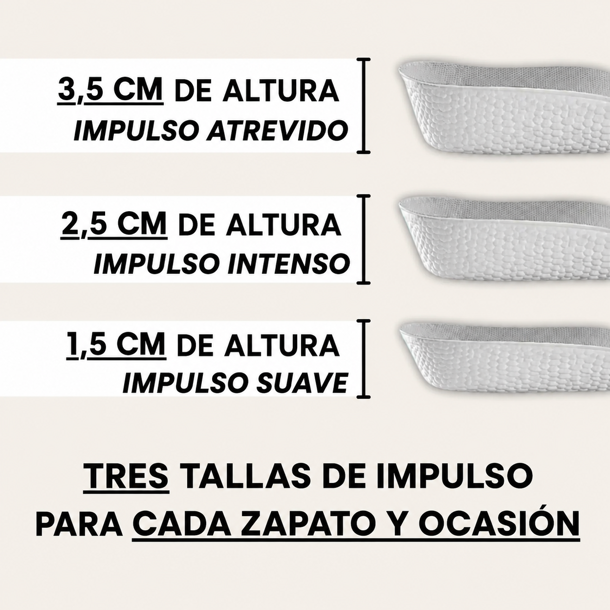 Plantillas Elevate — Altura Instantánea