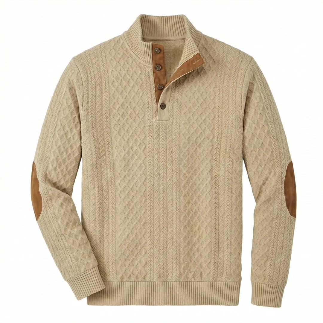 Crown - Jersey de cuello alto clásico para hombre